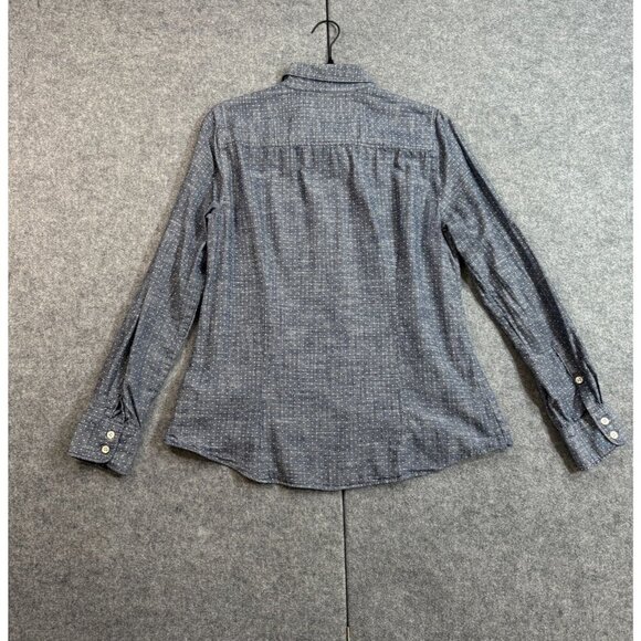 J. Crew Perfect Shirt Womens 12 Gray Polka Dot 100% Cotton Long Sleeve Button-Up - Picture 3 of 6